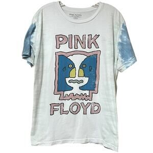 Pink Floyd Graphic Band T-Shirt Tie Dye Sleeves Rock Tee Size Large Unisex